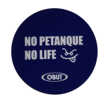 Autocollant bleu no petanque no life