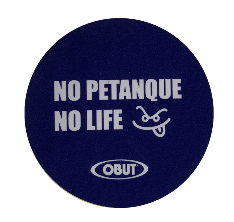 Autocollant bleu no petanque no life