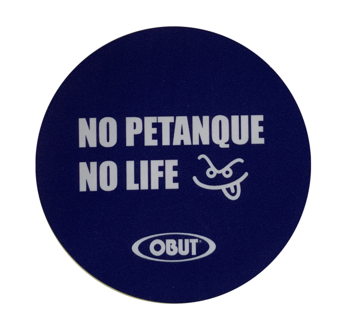 Autocollant bleu no petanque no life