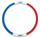 Lot de 14 cercles de pétanque pliants bleu blanc rouge