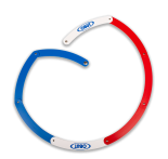 Lot de 14 cercles de pétanque pliants bleu blanc rouge