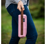 Pack of 12 pink bags made from natural materials