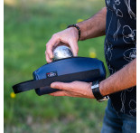 Navy blue bag made from natural materials