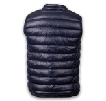 Blue sleeveless down jacket