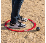 14 cercles de pétanque rigides rouges