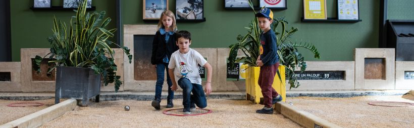 Petanque ballen familie vrije tijd voor kinderen